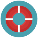 lifepreserver Flat Round Icon