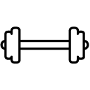 lifting weights line Icon