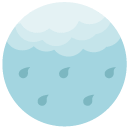 light rain Flat Round Icon