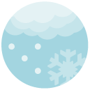 light snow Flat Round Icon