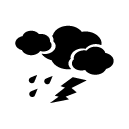 lightening storm glyph Icon