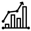 line and bar chart line Icon