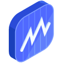 line chart Isometric Icon