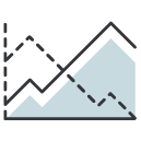 line graph Filled Outline Icon