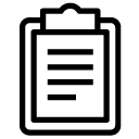 lined clipboard 1 line Icon