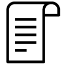 lined document 1 line Icon