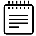 lined notepad line Icon