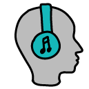 listening music Doodle Icon