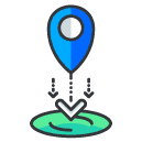 location drop Filled Outline Icon