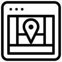 location navigation line Icon