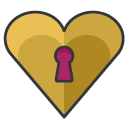 lock Filled Outline Icon