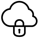 lock cloud line Icon