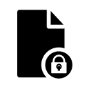 lock document glyph Icon