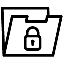 lock folder line Icon