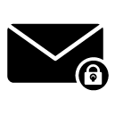 lock mail glyph Icon