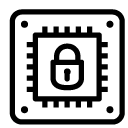 lock microchip line Icon