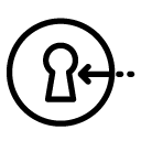 log in keyhole line Icon