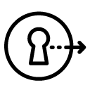 log out keyhole line Icon