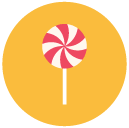 lollipop Flat Round Icon