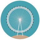 london eye Flat Round Icon