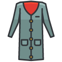 long cardigan Filled Outline Icon