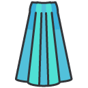 long skirt Filled Outline Icon