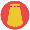 long skirt Flat Round Icon