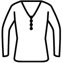 long-sleeve butons shirt line Icon