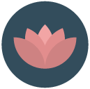 lotus Flat Round Icon