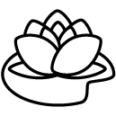 lotus flower line Icon