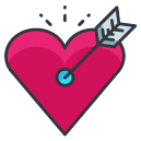love Filled Outline Icon