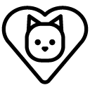 love cat line Icon