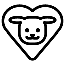 love dog line Icon