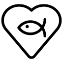 love fish line Icon