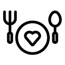love food line Icon