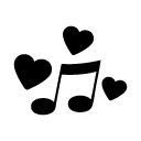 love music glyph Icon