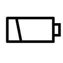 low battery 3 line Icon
