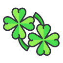 lucky clover Filled Outline Icon