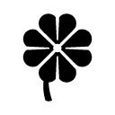 lucky clover glyph Icon