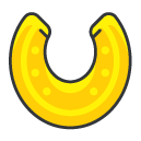 lucky horseshoe Filled Outline Icon