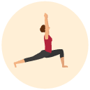 lunge arm extended Flat Round Icon