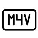 m4v line Icon