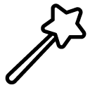 magic wand line Icon