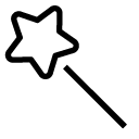magic wand line Icon