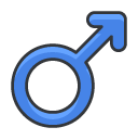 male Filled Outline Icon