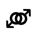 man man relationship glyph Icon