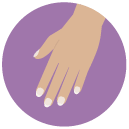 manicure Flat Round Icon
