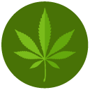 marijuana Flat Round Icon
