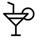 martini drink line Icon
