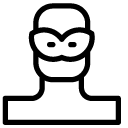 masked man line Icon